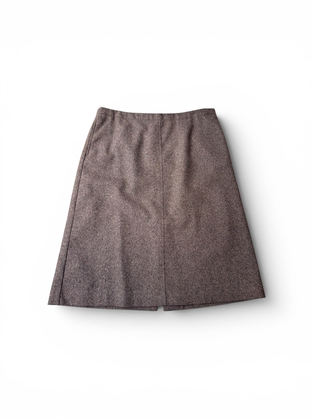 J. Crew Brown Wool-Blend Pencil Skirt (with pockets)
